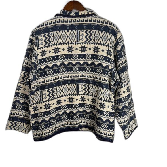 Jane Ashley Canvas Jacket Southwest Aztec Women's Size Large *SPOT* - Picture 8 of 15